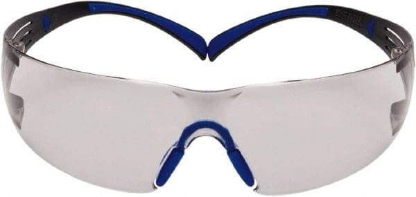 3M - Indoor/Outdoor Gray Lenses, Frameless Safety Glasses - Anti-Fog, Blue/Gray Frame, Size Universal, Wrap Around - Benchmark Tooling