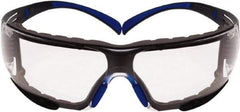 3M - Clear Lenses, Frameless Safety Glasses - Anti-Fog, Blue/Gray Frame, Size Universal, Wrap Around - Benchmark Tooling