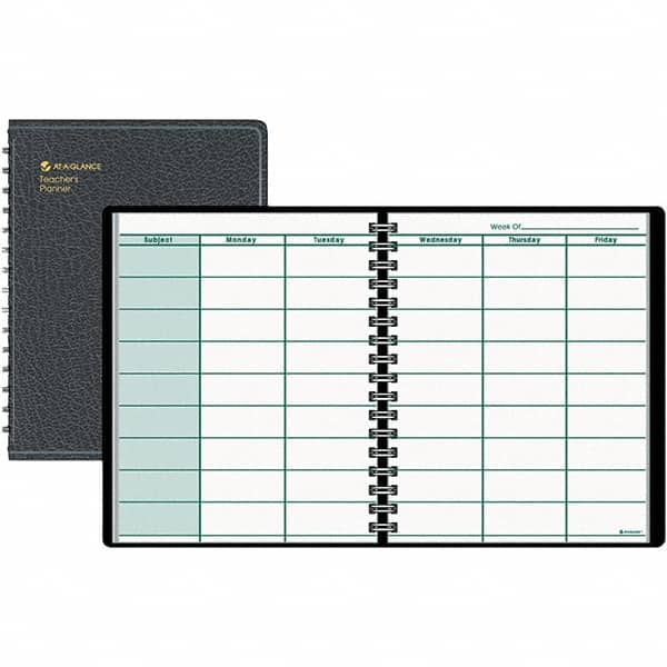 AT-A-GLANCE - 52 Sheet, 8-1/2 x 10-7/8", Teacher's Planner - Black - Benchmark Tooling