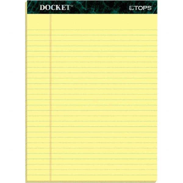 TOPS - 50 Sheet, 8-1/2 x 11-3/4", Legal/Wide (Style) Writing Pad - Canary - Benchmark Tooling