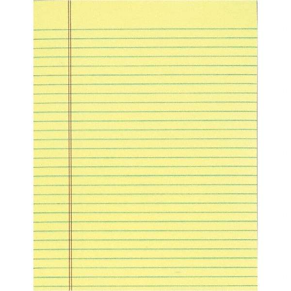 TOPS - 50 Sheet, 8-1/2 x 11", Legal/Wide (Style) Legal Pad - Canary - Benchmark Tooling