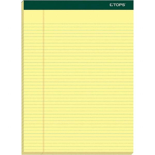 TOPS - 100 Sheet, 8-1/2 x 11-3/4", Narrow Writing Pad - Canary - Benchmark Tooling