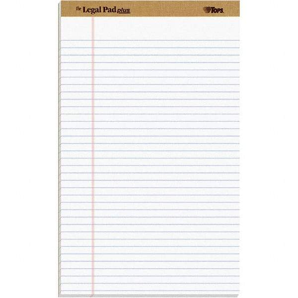 TOPS - 50 Sheet, 8-1/2 x 14", Legal/Wide (Style) Legal Pad - White - Benchmark Tooling