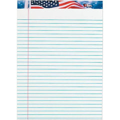 TOPS - 50 Sheet, 8-1/2 x 11-3/4", Legal/Wide (Style) Writing Pad - Red, White & Blue - Benchmark Tooling