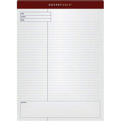 TOPS - 40 Sheet, 8-1/2 x 11-3/4", Legal/Wide (Style) Docket Ruled Pad - White - Benchmark Tooling