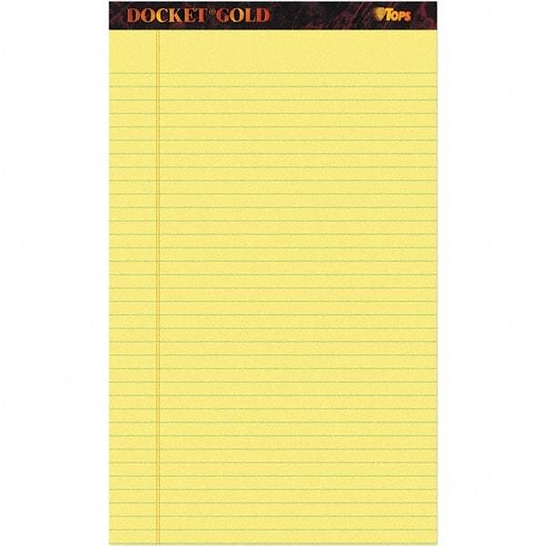 TOPS - 50 Sheet, 8-1/2 x 14", Legal/Wide (Style) Writing Pad - Canary - Benchmark Tooling