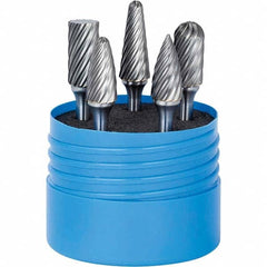 SGS Pro - Burr Sets Head Shape: Ball Nose Cone; Ball Nose Cylinder; Ball Nose Tree; Cylinder w/Endcut; Pointed Tree Tooth Style: Double Cut - Benchmark Tooling