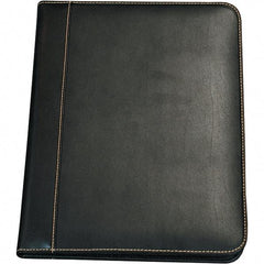 Samsill - 50 Sheet, 8-1/2 x 11", Legal (Style) Leather Padfolio - Black - Benchmark Tooling