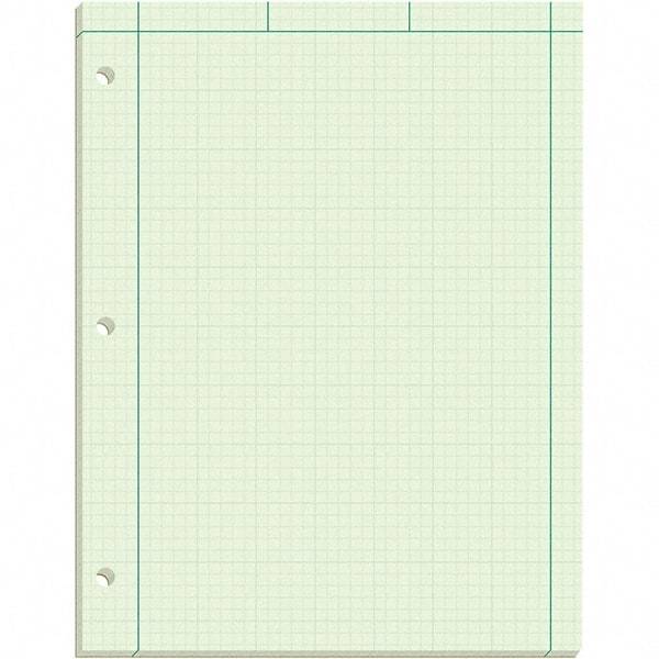 TOPS - 100 Sheet, 8-1/2 x 11", Quadrille Engineering Computation Pad - Black, Green - Benchmark Tooling