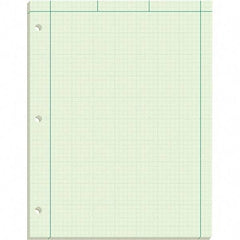 TOPS - 100 Sheet, 8-1/2 x 11", Quadrille Engineering Computation Pad - Black, Green - Benchmark Tooling