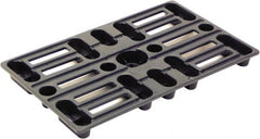 Valley Craft - 15" Long x 24" & Wide x 1-1/2" High Plastic Nestable Pallet - 800 Lb Static Capacity, Black - Benchmark Tooling