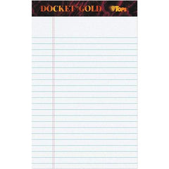 TOPS - 50 Sheet, 6 x 8", Narrow Writing Pad - White - Benchmark Tooling