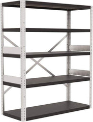 Valley Craft - 4 Shelf Starter Open Steel Shelving - 10,000 Lb Capacity, 60" Wide x 72" High x 24" Deep, Gray - Benchmark Tooling