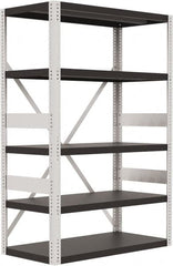 Valley Craft - 4 Shelf Starter Open Steel Shelving - 10,000 Lb Capacity, 48" Wide x 72" High x 24" Deep, Gray - Benchmark Tooling