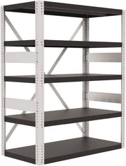 Valley Craft - 4 Shelf Starter Open Steel Shelving - 10,000 Lb Capacity, 48" Wide x 60" High x 24" Deep, Gray - Benchmark Tooling