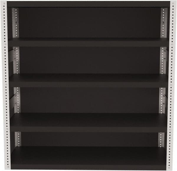 Valley Craft - 4 Shelves, 10,000 Lb Capacity, Enclosed Shelving - 60" Wide x 24" Deep x 60" High, Gray - Benchmark Tooling