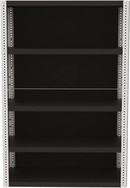 Valley Craft - 4 Shelves, 10,000 Lb Capacity, Enclosed Shelving - 48" Wide x 24" Deep x 72" High, Gray - Benchmark Tooling