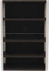 Valley Craft - 4 Shelves, 10,000 Lb Capacity, Enclosed Shelving - 48" Wide x 24" Deep x 72" High, Gray - Benchmark Tooling