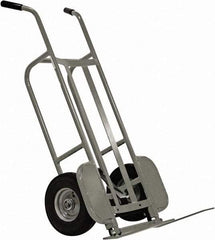 Valley Craft - 1,000 Lb Capacity 48" OAH Hand Truck - Dual Handle, Aluminum, Pneumatic Wheels - Benchmark Tooling