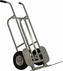 Valley Craft - 1,000 Lb Capacity 48" OAH Hand Truck - Dual Handle, Aluminum, Pneumatic Wheels - Benchmark Tooling