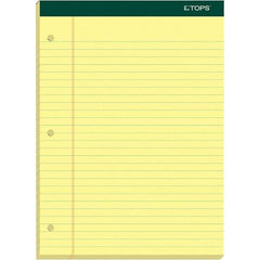 TOPS - 100 Sheet, 8-1/2 x 11-3/4", Legal/Wide (Style) Writing Pad - Canary - Benchmark Tooling