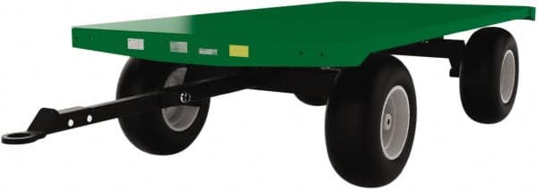 Valley Craft - 6,000 Lb Capacity Steel Quad Steer Trailer System - Steel Deck, 48" OAW, 96" Platform Length x 23-1/2" Platform Height, Pneumatic Casters - Benchmark Tooling