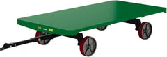 Valley Craft - 4,000 Lb Capacity Steel Quad Steer Trailer System - Steel Deck, 48" OAW, 96" Platform Length x 19-1/2" Platform Height, Polyurethane Casters - Benchmark Tooling