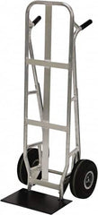 Valley Craft - 600 Lb Capacity 51" OAH Hand Truck - Dual Loop Handle, Aluminum, Pneumatic Wheels - Benchmark Tooling