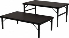 Valley Craft - 48 Wide x 84" Deep x 28" High, Steel Work Table - 14 Gauge Stainless Steel Top, Adjustable Height Legs, Gray - Benchmark Tooling