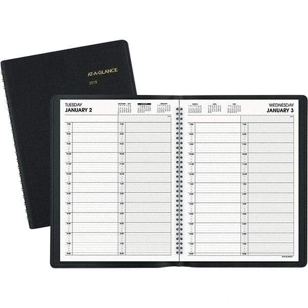 AT-A-GLANCE - 365 Sheet, 8 x 10-7/8", Appointment Book - Black - Benchmark Tooling