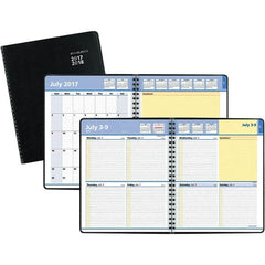 AT-A-GLANCE - 104 Sheet, 8 x 9-7/8", Weekly/Monthly Planner - Black - Benchmark Tooling