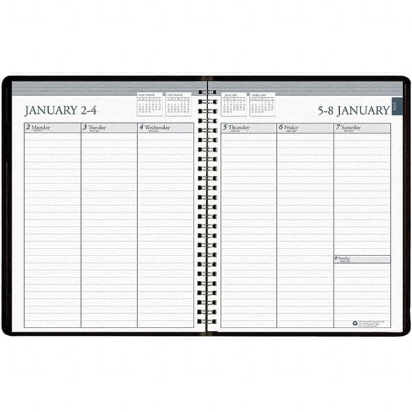 House of Doolittle - 104 Sheet, 6-7/8 x 8-3/4", Weekly Appointment Book - Black - Benchmark Tooling