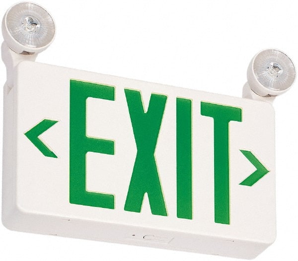 Philips - Combination Exit Signs Mounting Type: Ceiling Mount; Wall Mount Number of Faces: 1 - Benchmark Tooling