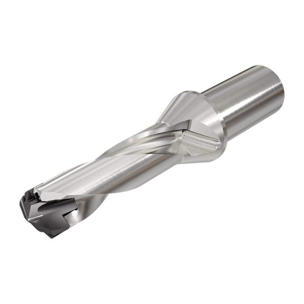 Replaceable Tip Drill: 31 to 31.9 mm Drill Dia, 97.76 mm Max Depth, 32 mm Straight-Cylindrical Shank Uses ICP Inserts, 202 mm OAL, Through Coolant