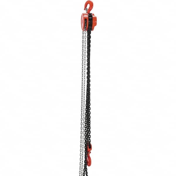 Vestil - 6,000 Lb Lifting Capacity, 20' Lift Height, Hand Hoist - Made from Chain - Benchmark Tooling