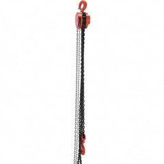 Vestil - 6,000 Lb Lifting Capacity, 20' Lift Height, Hand Hoist - Made from Chain - Benchmark Tooling