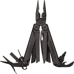 Leatherman - 1 Piece, Multi-Tool Set with 18 Functions - Black, 4" Closed Length - Benchmark Tooling