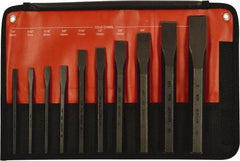 Mayhew - 10 Piece Cold Chisel Set - Hot Forged Carbon Steel, Sizes Included 1/4 to 1" - Benchmark Tooling