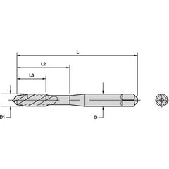 19927 M3X0.5 HS G D3 2F PLUG FS TAP - Exact Industrial Supply