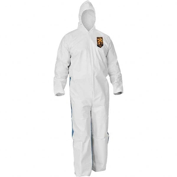 KleenGuard - Size 4XL SMS General Purpose Coveralls - Blue, Zipper Closure, Elastic Cuffs, Elastic Ankles, Serged Seams - Benchmark Tooling