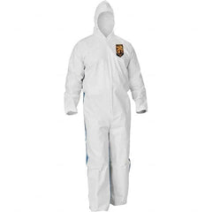 KleenGuard - Size L SMS General Purpose Coveralls - Blue, Zipper Closure, Elastic Cuffs, Elastic Ankles, Serged Seams - Benchmark Tooling