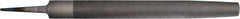 PFERD - 10" Long, Second Cut, Half Round American-Pattern File - Double Cut, 0.28" Overall Thickness, Tang - Benchmark Tooling