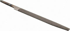 PFERD - 4" Long, Bastard Cut, Half Round American-Pattern File - Double Cut, 0.09" Overall Thickness, Tang - Benchmark Tooling