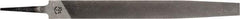 PFERD - 12" Long, Second Cut, Mill American-Pattern File - Single Cut, 0.22" Overall Thickness, Tang - Benchmark Tooling