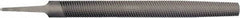 PFERD - 12" Long, Bastard Cut, Half Round American-Pattern File - Single Cut, 0.34" Overall Thickness, Tang - Benchmark Tooling