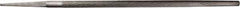 PFERD - 10" Long, Second Cut, Round American-Pattern File - Single Cut, 0.38" Overall Thickness, Tang - Benchmark Tooling