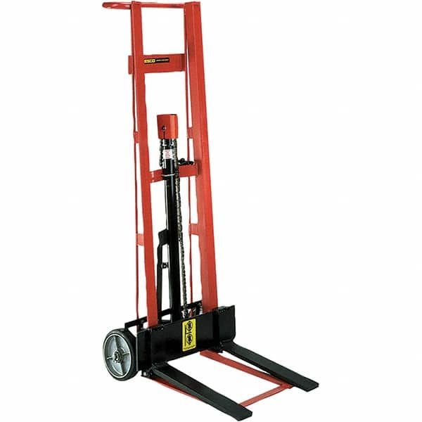 Wesco Industrial Products - 750 Lb Capacity, 40" Lift Height, Hydraulic Platform Base Manually Operated Lift - Benchmark Tooling