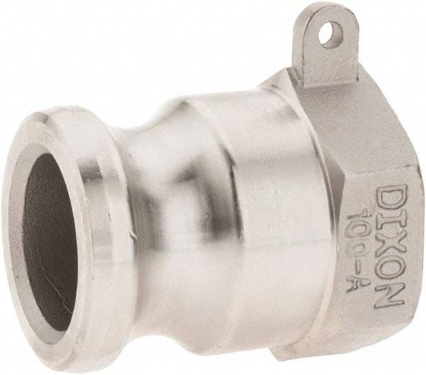 Dixon Valve & Coupling - 1" Stainless Steel Cam & Groove Suction & Discharge Hose Male Adapter Female NPT Thread - Part A, 1" Thread, 250 Max psi - Benchmark Tooling