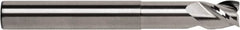 RobbJack - 1/2", 1/2" LOC, 1/2" Shank Diam, 5" OAL, 3 Flute, Solid Carbide Square End Mill - Single End, Uncoated, Spiral Flute, 40° Helix, Centercutting, Right Hand Cut, Right Hand Flute, Series FM-305 - Benchmark Tooling
