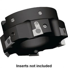 Kennametal - 4 Inserts, 63mm Cut Diam, 22mm Arbor Diam, 9.5mm Max Depth of Cut, Indexable Square-Shoulder Face Mill - 0/90° Lead Angle, 40mm High, BGHX 15L5... Insert Compatibility, Series Fix-Perfect - Benchmark Tooling